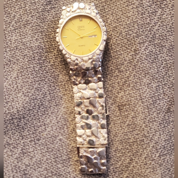 925 Sterling Silver Nugget Watch - Picture 3 of 6
